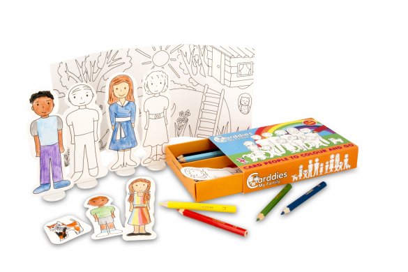 Family of Card People to Colour and Go CARDDIES Family Two 